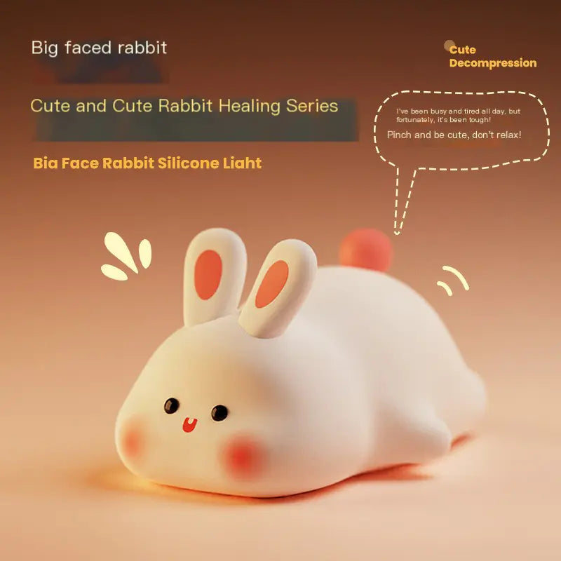 Silicone Rabbit Night Light with Sound Control Feature